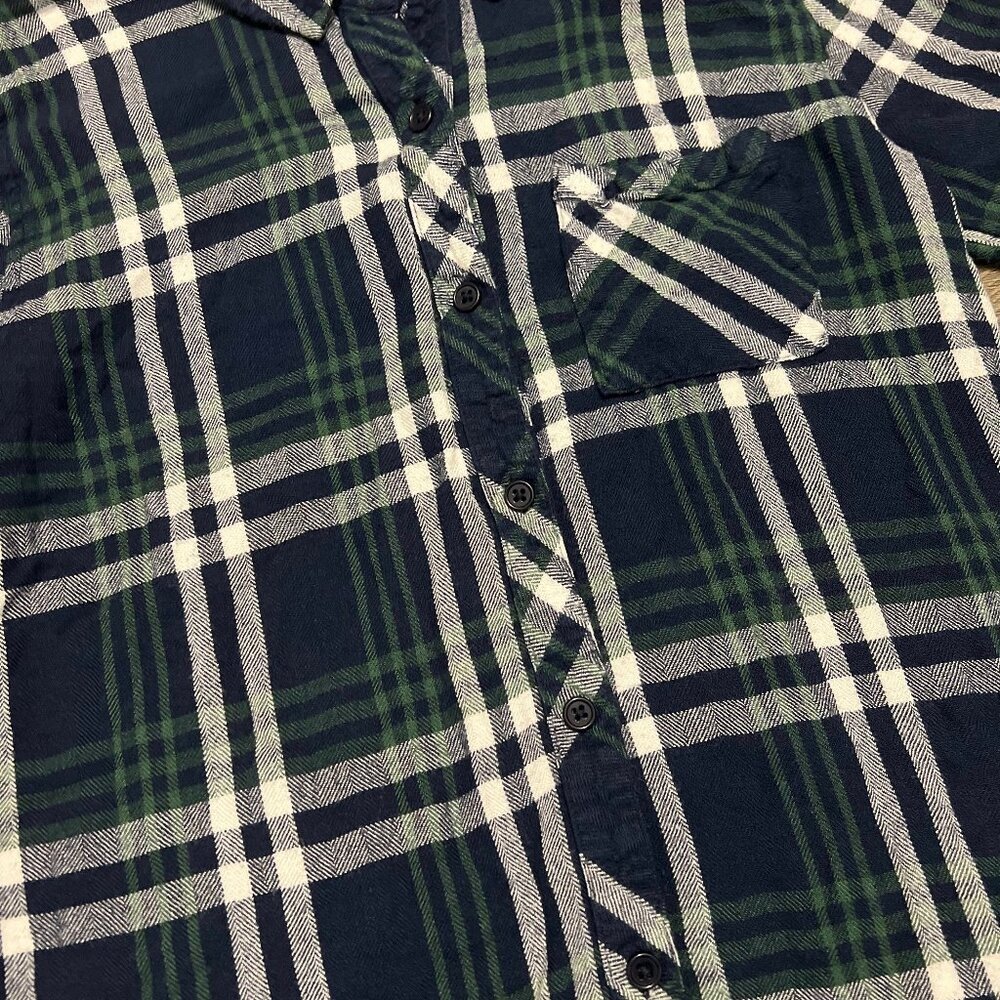 Rails Hunter Navy Green Plaid Button Up Flannel B… - image 7